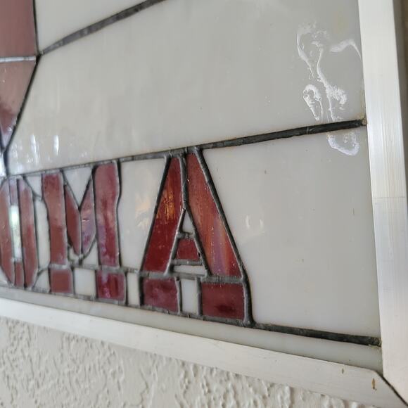 VTG University of Oklahoma OU Sooners Stained Glass Hanging Panel Aluminum 22x16 - Picture 7 of 14